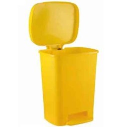 Контейнер для мусора с педалью Klimi 30 л пластик желтый / MKT-30Y