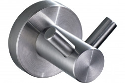 Крючок для ванной Savol двойной металл сатин / S-005654