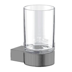 Подстаканник Keuco PLAN подвесной хрустальный стакан /металл матовая сталь / 14950079000