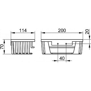 Полка решетчатая KEUCO 200x700x114 мм латунь хром / 24942010100