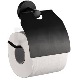 Держатель для туалетной бумаги D-Lin с крышкой металл черный / D240111