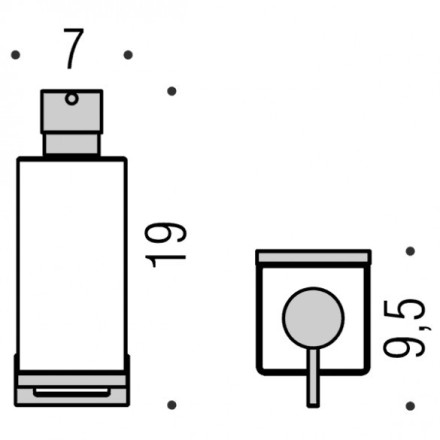 Дозатор для мыла COLOMBO DESIGN LOOK 0,3 л настенный стекло / B9316.OM