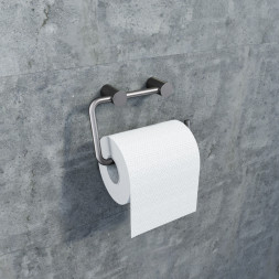 Держатель для туалетной бумаги IDDIS без крышки металл графит / PETGM00i43  