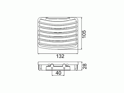 Полка решетчатая KEUCO 132x28х106 мм съёмная, со скрытым креплением латунь хром / 24941010000