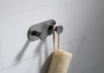 Крючок настенный двойной Saona Черное золото / 13014/18