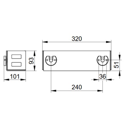 Полка KEUCO съёмная, со сливными прорезями латунь белая / 24954510000