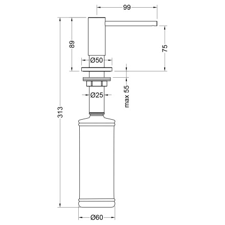 Дозатор для жидкого мыла Timo Saona Матовое золото / 13139/17