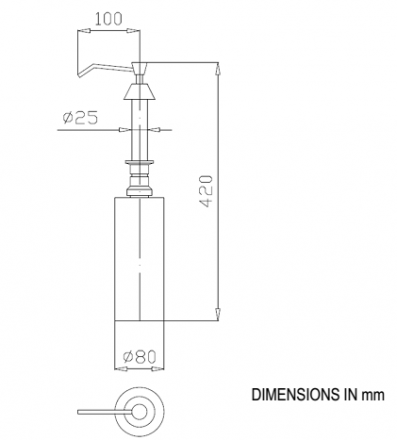 Дозатор для мыла Nofer встраиваемый / 03101.B