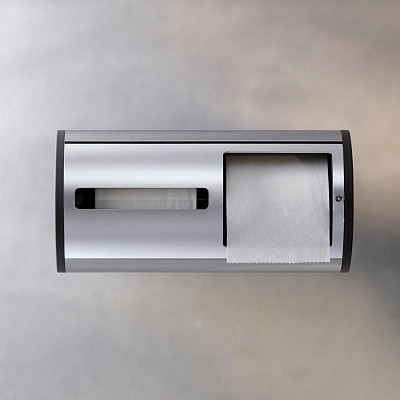 Держатель туалетной бумаги Keuco PLAN для двух рулонов латунь хром / 14969011200