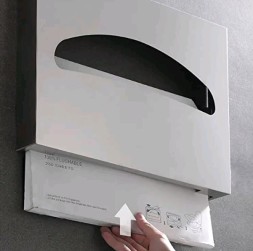 Диспенсер покрытий для унитаза 1/2 сложения WisePro металл матовая сталь / 77-36M