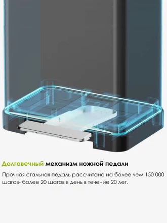 Ведро для мусора педальное WeltWasser MILA BL 9L Черный матовый / 10000001058