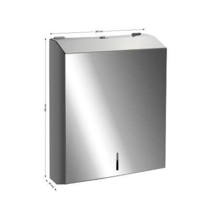 Диспенсер для бумажных полотенец BRIMIX z-сложения металл хром / 9100
