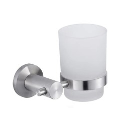 Стакан настенный одинарный 12,3 см D-Lin матовая сталь / D210280