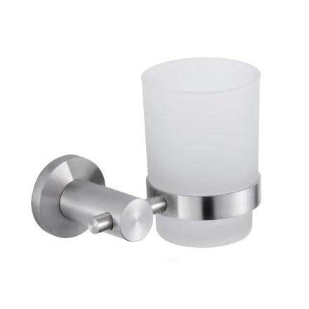 Стакан настенный одинарный 12,3 см D-Lin матовая сталь / D210280