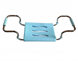 Сиденье для ванной Klimi M-KV04-02 / голубой / хромированная сталь / пластик