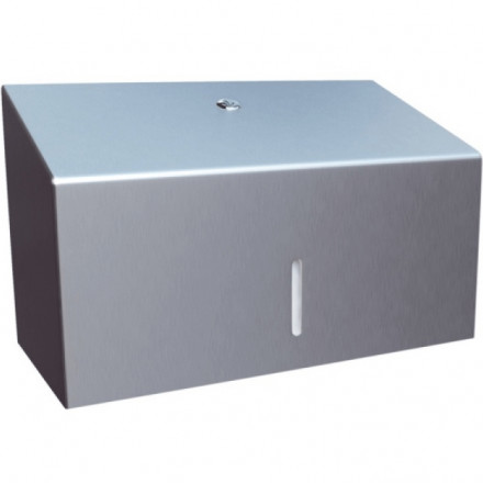 Диспенсер для бумажных полотенец Z-сложения MERIDA металл матовая сталь / AEM201.L