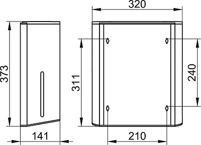 Диспенсер бумажных полотенец Z-сложения KEUCO PLAN металл хром, черный / 14985010000