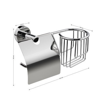 Держатель для туалетной бумаги и освежителя воздуха GFmark металл хром / 79244