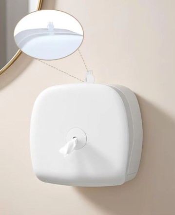 Диспенсер туалетной бумаги с центральной вытяжкой WisePro M680-W пластик белый / 72515