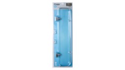 Полка стеклянная с ограничителем Fixsen Kvadro хром / FX-61303B 