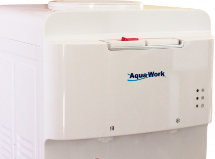 Aqua Work 1536-S Кулер для воды белый нагрев есть, охлаждение компрессорное