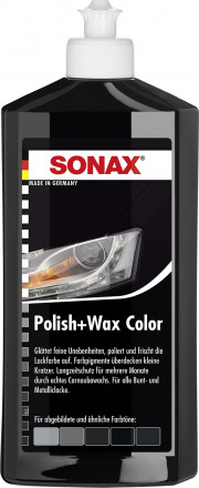 SONAX 296100 Цветной полироль с воском / черный / NanoPro / 0,5л