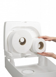 Диспенсер для больших рулонов туалетной бумаги пластик черный Kimberly-Clark 7184 Aquarius