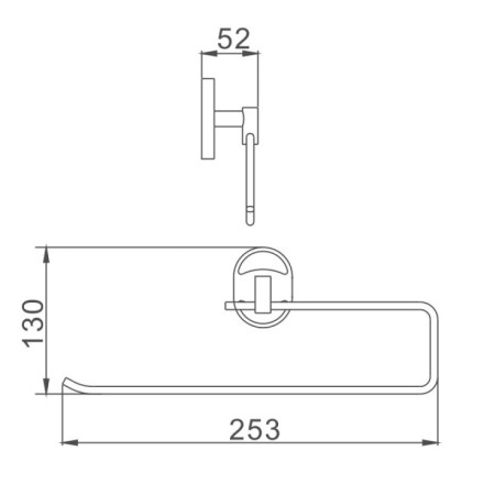 Держатель для полотенец 25,3 см D-Lin металл хром / D232700