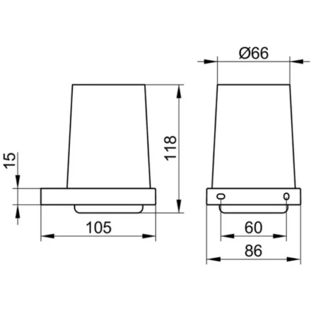 Подстаканник Keuco Edition подвесной одинарный хрусталь, Розовое золото / 11150299000
