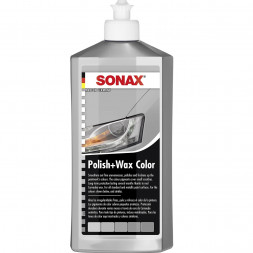 SONAX 296300 Цветной полироль с воском / серебристый/серый / NanoPro / 0,5л