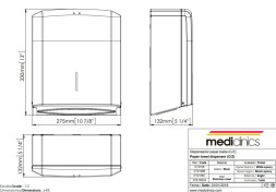 Диспенсер для бумажных полотенец металл матовая сталь Z-сл Mediclinics / DT2106CS