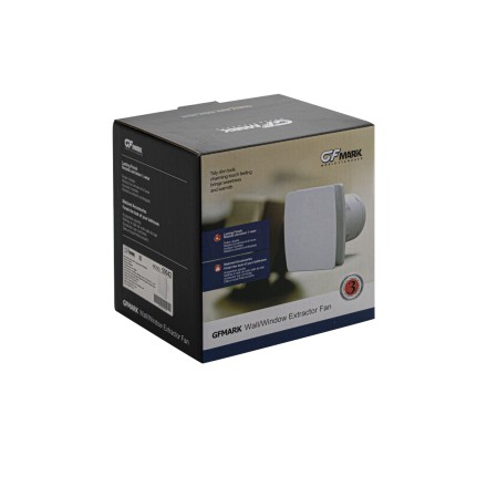 Вытяжной вентилятор GFmark d = 100 мм с таймером, датчиком движения, обратным клапаном закрытый пластик белый / 50042