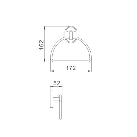 Держатель для полотенец 17,2 см D-Lin металл хром / D233700