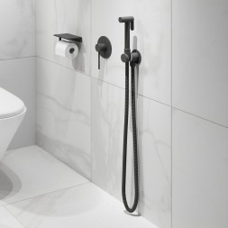 Смеситель встроенный с гигиеническим душем Timo Saona Черный / 2389/03SM