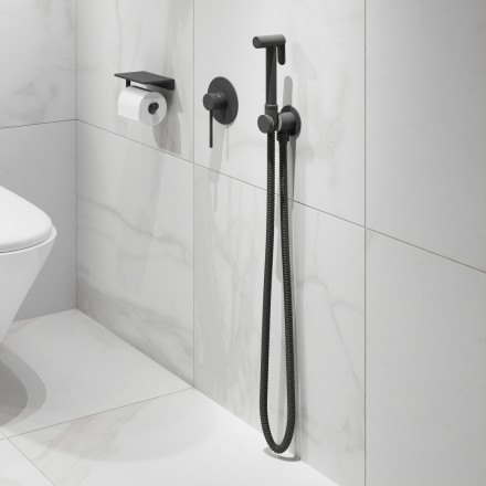 Смеситель встроенный с гигиеническим душем Timo Saona Черный / 2389/03SM