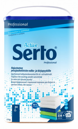 Kiilto 65112 SERTO ACTIVE Концентрированный стиральный порошок для белого и цветного белья без ароматизаторов