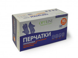Перчатки нитриловые OPTILINE / без напыления / размер XL, упак (200шт) (упак.)