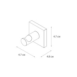 Крючок одинарный Fixsen Lux Chrome хром  / FX-15005