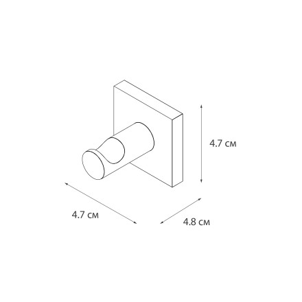 Крючок одинарный Fixsen Lux Chrome хром / FX-15005