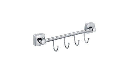 Планка 4 крючка Fixsen Kvadro хром / FX-61305B-4