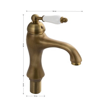 Смеситель для раковины BRIMIX шаровый бронза / 1531-11