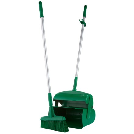 Комплект для подметания Vikan щетка с совком 350 мм пластик зеленый / 56652