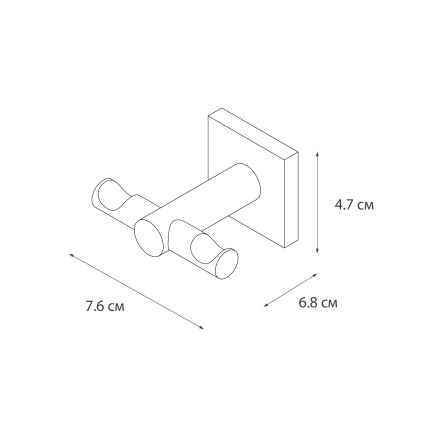 Крючок двойной Fixsen Lux Chrome хром / FX-15005A
