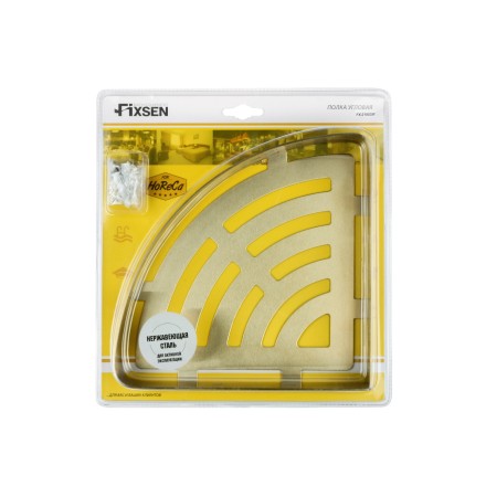 Полка угловая одноэтажная Fixsen Hotel Золото-сатин / FX-31003L