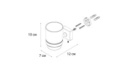 Подстаканник одинарный Fixsen Kvadro хром / FX-61306