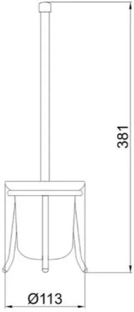 Ерш для унитаза Potato напольный стекло / P323