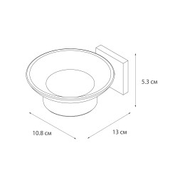 Мыльница стеклянная Fixsen Lux Chrome хром / FX-15008