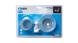 Мыльница с подстаканником Fixsen Kvadro хром / FX-61306+08