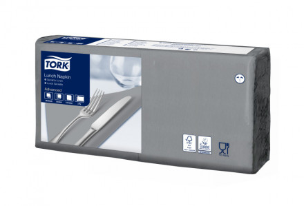 477205 Tork Advanced салфетки 33х33 / серые (пач.)