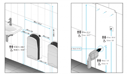 NOFER 01305.AS Сушилка для рук V-JET TRIBLADE автоматическая 1760 W металлик
